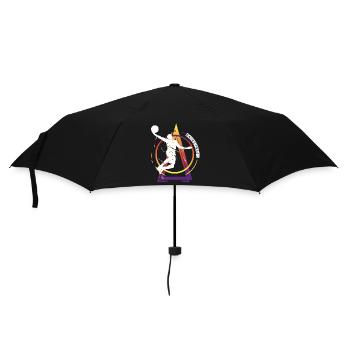 Basketball Basketballspieler Dunking Vintage Retro - Regenschirm (klein) - Schwarz - Vorne
