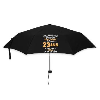 Cadeau d'anniversaire Beau gosse et d'avoir 23 ans - Parapluie standard - noir - Devant
