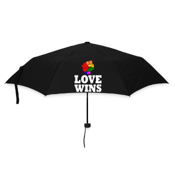 Love wins - Umbrella (small) - black - Front
