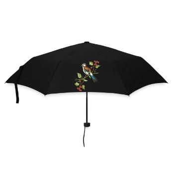 Colorful bird - Umbrella (small) - black - Front