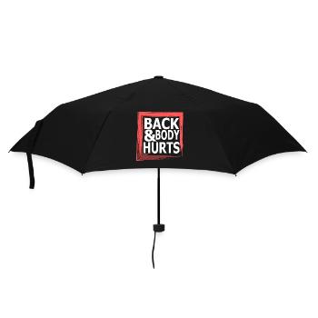 Le dos et le corps font mal - Parapluie standard - noir - Devant