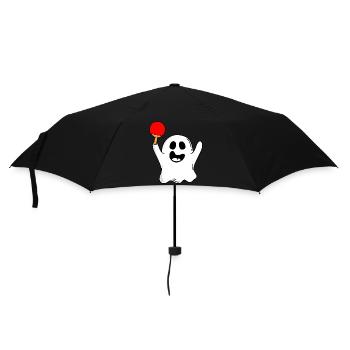 tennis de table ping pong tennis de table pour halloween - Parapluie standard - noir - Devant