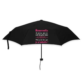 Mamounette ton plus beau cadeau original fête noël - Parapluie standard - noir - Devant