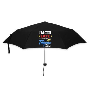 Filipino Time Design für stolze Pinoys - Regenschirm (klein) - Schwarz - Vorne