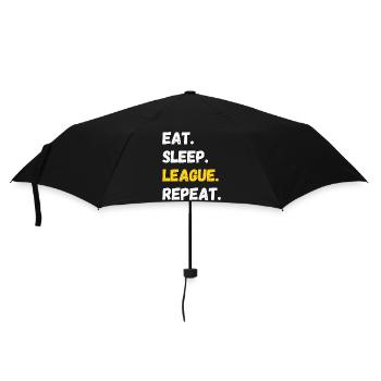 Eat Sleep League Repeat Gamer Quote - Umbrella (small) - black - Front