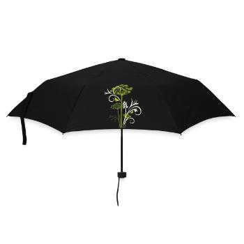 Silhouette of blooming fennel - Umbrella (small) - black - Front
