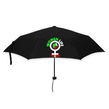 Women life freedom - Regenschirm (klein) - Schwarz - Vorne