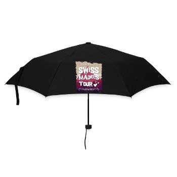 Swiss Mädels Tour - Regenschirm (klein) - Schwarz - Vorne