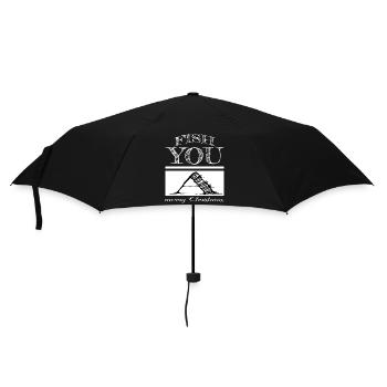 Dinosaure amoureux axie barbe bateau de pêche citation santa - Parapluie standard - noir - Devant