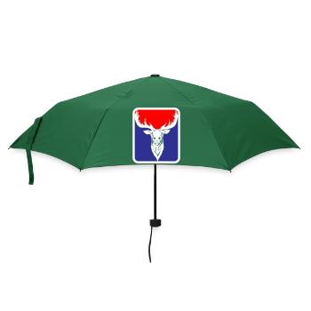 Hunter Funny Roebuck Deer Logo | Colors can be changed - Umbrella (small) - bottlegreen - Front