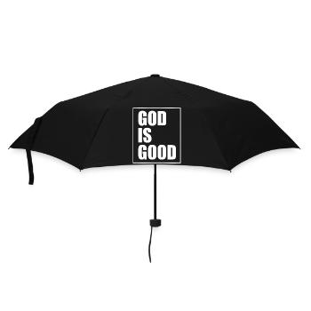God is good - Umbrella (small) - black - Front