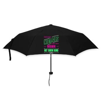 großvater bachhund ahnenforschung weihnachten - Regenschirm (klein) - Schwarz - Vorne