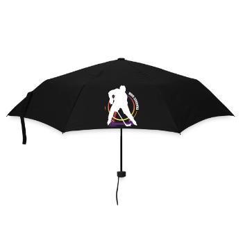 Eishockey Eishockeyspieler Spieler Vintage Retro - Regenschirm (klein) - Schwarz - Vorne
