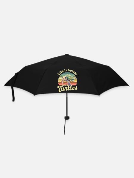 Schildkröte Meeresschildkröte - Regenschirm (klein) - Schwarz