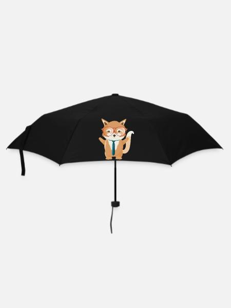 zauberhafter kleiner Fuchs mit Brille und Krawatte - Regenschirm (klein) - Schwarz