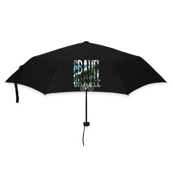 Schotter, Mountainbike, Leidenschaft Radfahren, Radfahrer - Regenschirm (klein) - Schwarz - Vorne