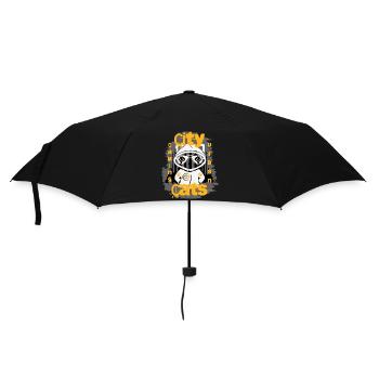 City Gaming Cats - Regenschirm (klein) - Schwarz - Vorne