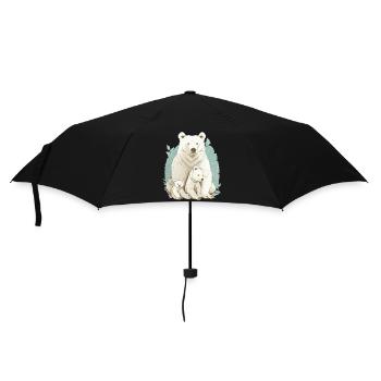 Mama Bär - Regenschirm (klein) - Schwarz - Vorne