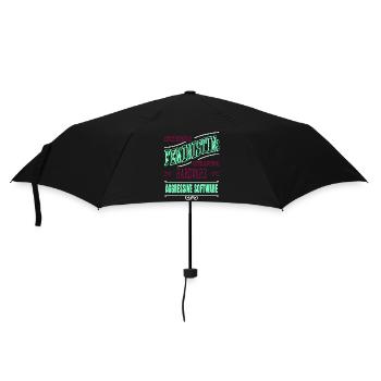 frauenpower smylie humor cool die welt - Regenschirm (klein) - Schwarz - Vorne