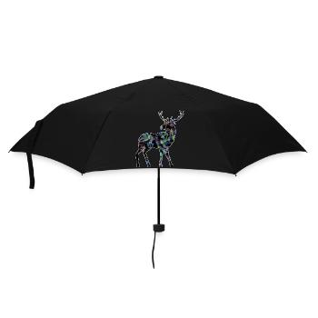 Hirsch - Regenschirm (klein) - Schwarz - Vorne