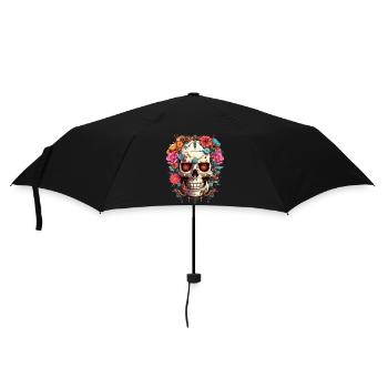 Cyborg Skull Robot Android Sugar Skull - Parapluie standard - noir - Devant