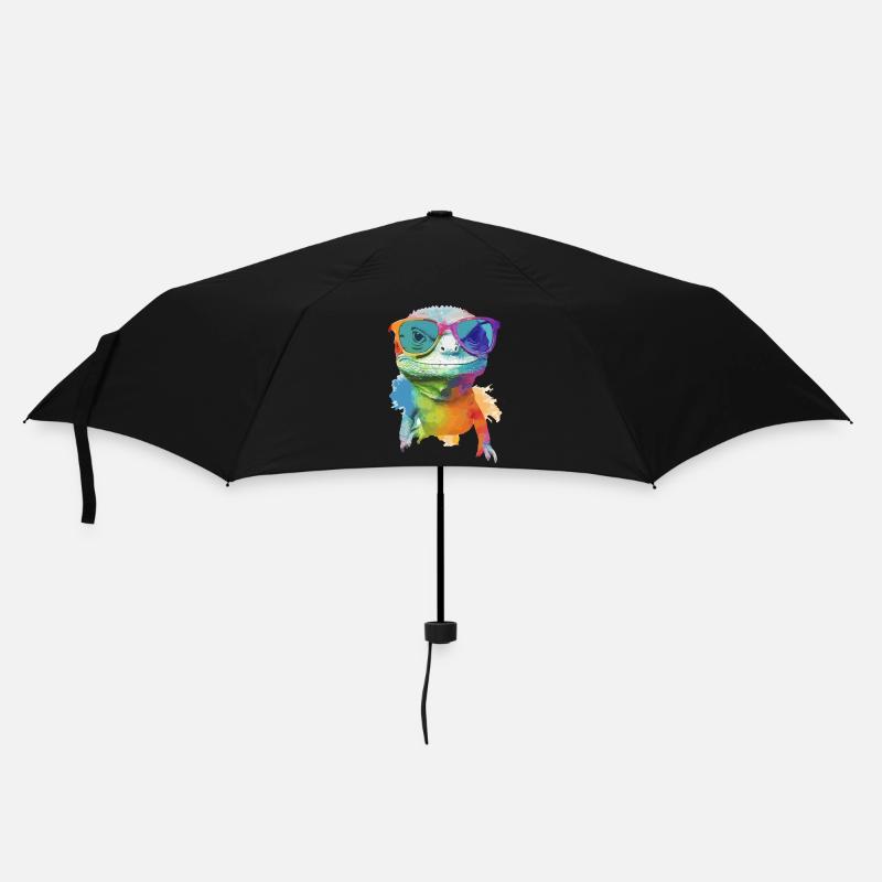 Zoozoo die Eidechse - Regenschirm (klein) - Schwarz