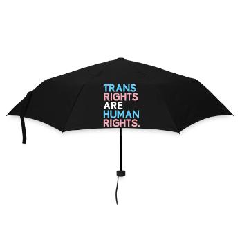 Mois de la fierté LGBT - Les droits des trans sont des droits humains - Parapluie standard - noir - Devant