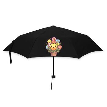 Joli bouquet kawaii - Parapluie standard - noir - Devant