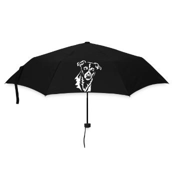 Jack Russell Terrier Head "Black Edition" - Umbrella (small) - black - Front