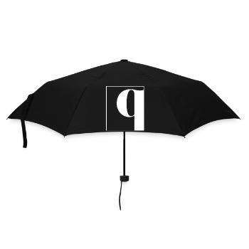 Buchstabenalphabet q - Regenschirm (klein) - Schwarz - Vorne