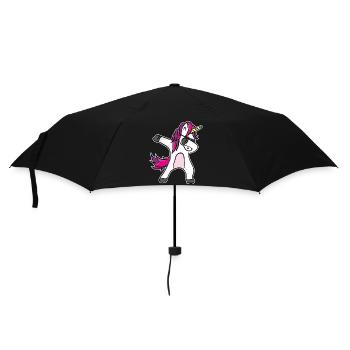 Einhorn Dabbing - Fantastisch Lustiges Design - Regenschirm (klein) - Schwarz - Vorne