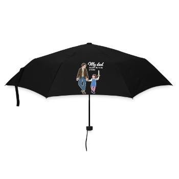 Vatertag Mädchen Design - Regenschirm (klein) - Schwarz - Vorne