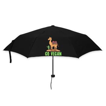Camel animal design for proud vegans - Umbrella (small) - black - Front