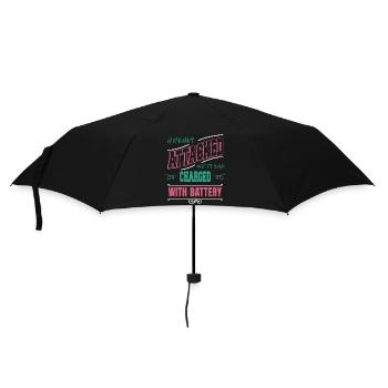 bday funny robot engineering happy colony humor - Umbrella (small) - black - Front