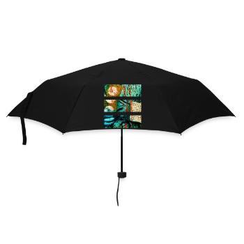 Paysage abstrait aux couleurs vives - Parapluie standard - noir - Devant