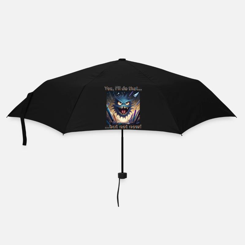 Gestresst? Dann mach dir Luft mit diesem Monster! - Regenschirm (klein) - Schwarz