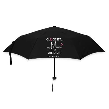 liebevolles Geschenk für die Mami zum Muttertag - Regenschirm (klein) - Schwarz - Vorne