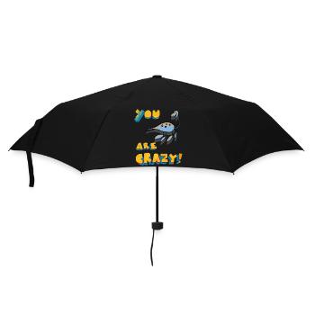 you are crazy - Regenschirm (klein) - Schwarz - Vorne