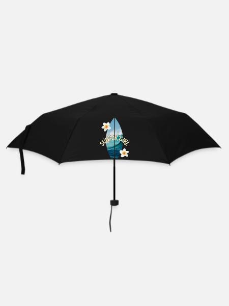Fille surfeuse - Parapluie standard - noir