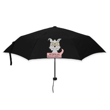 Mit Brille wär das nicht pasiert - Regenschirm (klein) - Schwarz - Vorne