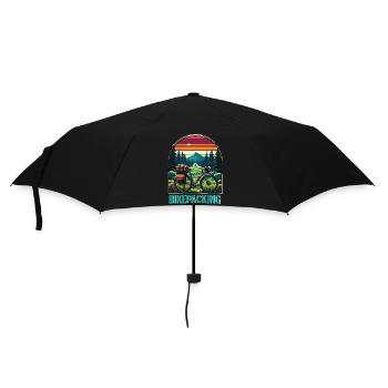 Sentier du Coucher de Soleil pour le Bikepacking - Parapluie standard - noir - Devant