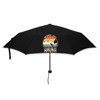 Im Ruhestand 2024 nicht mehr mein Problem Retro Vintage - Regenschirm (klein) - Schwarz - Vorne