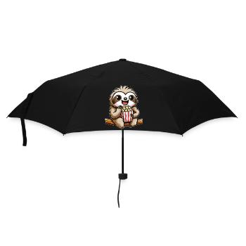 Fan de cinéma paresseux, pop-corn et carnaval - Parapluie standard - noir - Devant
