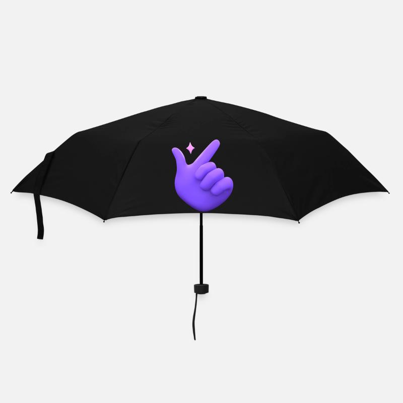 3D main claquement de doigts - Parapluie standard - noir