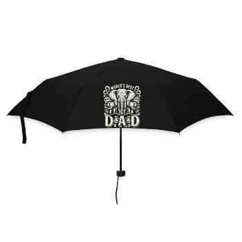 Best Dad Ever Father's Day Elephant Family - Umbrella (small) - black - Front