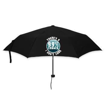 Es gibt eine 99-prozentige Chance, dass es mir egal ist, lustig - Regenschirm (klein) - Schwarz - Vorne