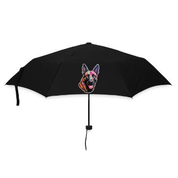 Belgian Malinois psychedelic - Umbrella (small) - black - Front