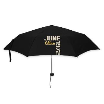 Né(e) en Juin 1972 Cadeau Juin 1972 Anniversaire - Parapluie standard - noir - Devant