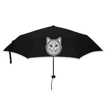 Cute Cat Design - Umbrella (small) - black - Front
