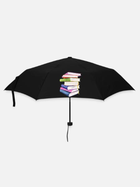 Bücher - Regenschirm (klein) - Schwarz
